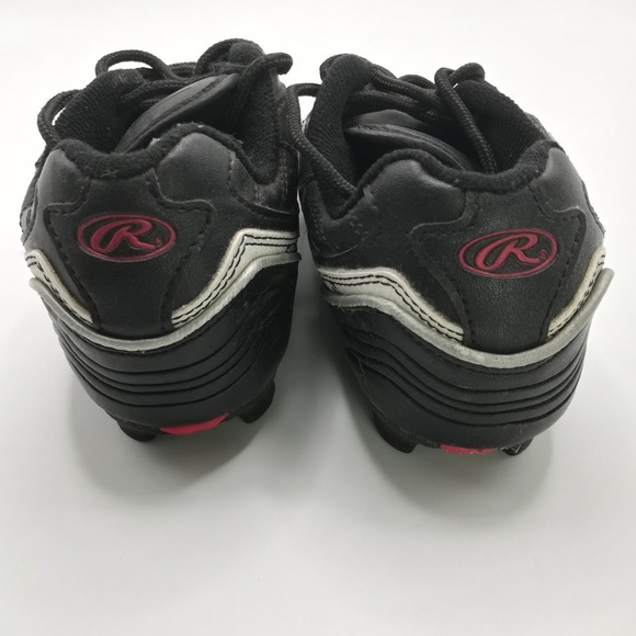 Rawlings Shoes Mens Cleats Soccer Goalie Black White Faux Leather Lace Up 7.5 - Picture 8 of 10
